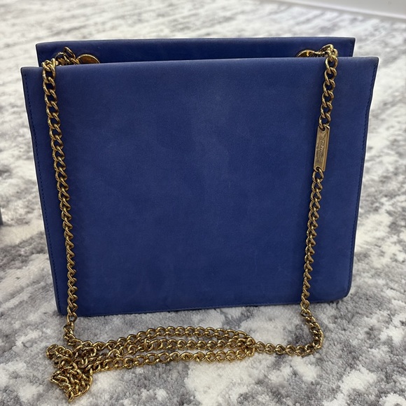 Authentic Salvatore Ferragamo Vintage  suede Crossbody Bag comes with a COA - Picture 1 of 13